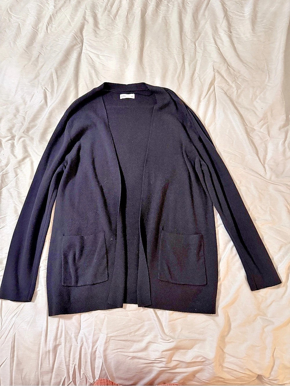 Croft & Barrow Open Front Cardigan in Black Size Large Like New